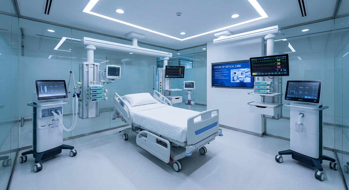 ICU and critical care equipment solutions: hospital beds, pendant systems, medical carts