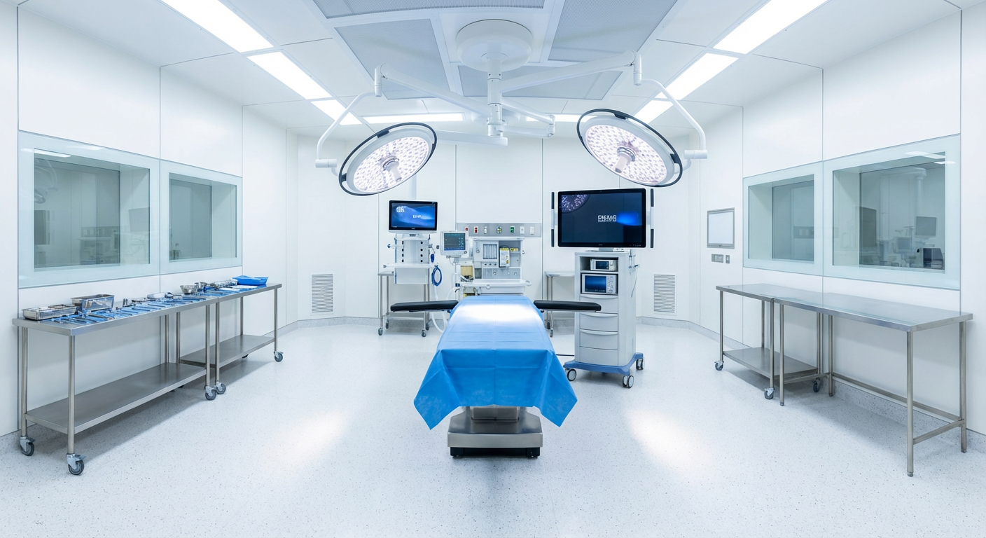 Operating room equipment solutions: operating tables, surgical lights, pendant systems
