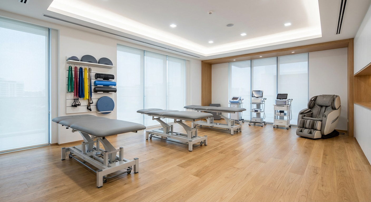 Rehabilitation and therapy solutions: electric massage tables and examination beds