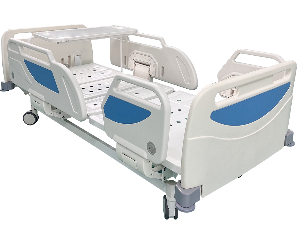 Manual Adjustable Hospital Bed with ABS Side Rails &amp; Double Crank - Manual Adjustable Hospital Bed with ABS Side Rails &amp; Double Crank