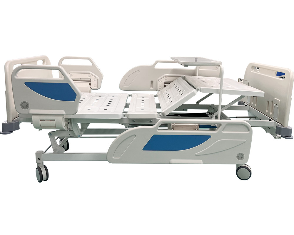 Manual Adjustable Hospital Bed with ABS Side Rails &amp; Double Crank - Manual Adjustable Hospital Bed with ABS Side Rails &amp; Double Crank