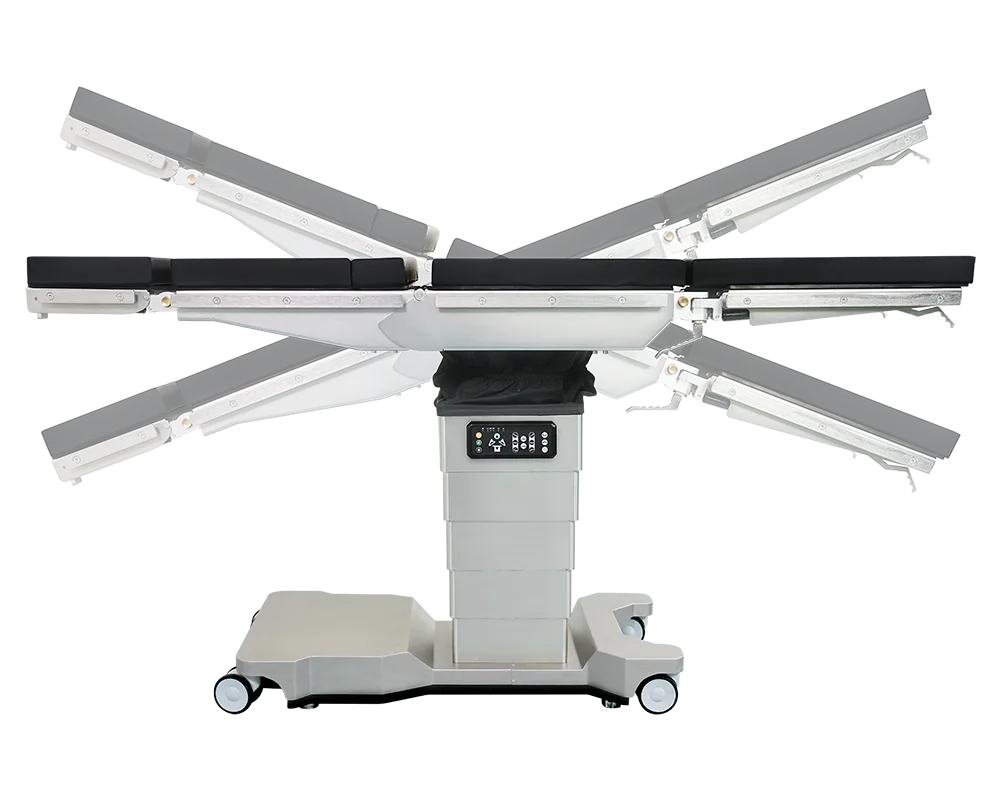 X-ray Compatible Electric Hydraulic Operating Table with Large Wheels and High Load Capacity