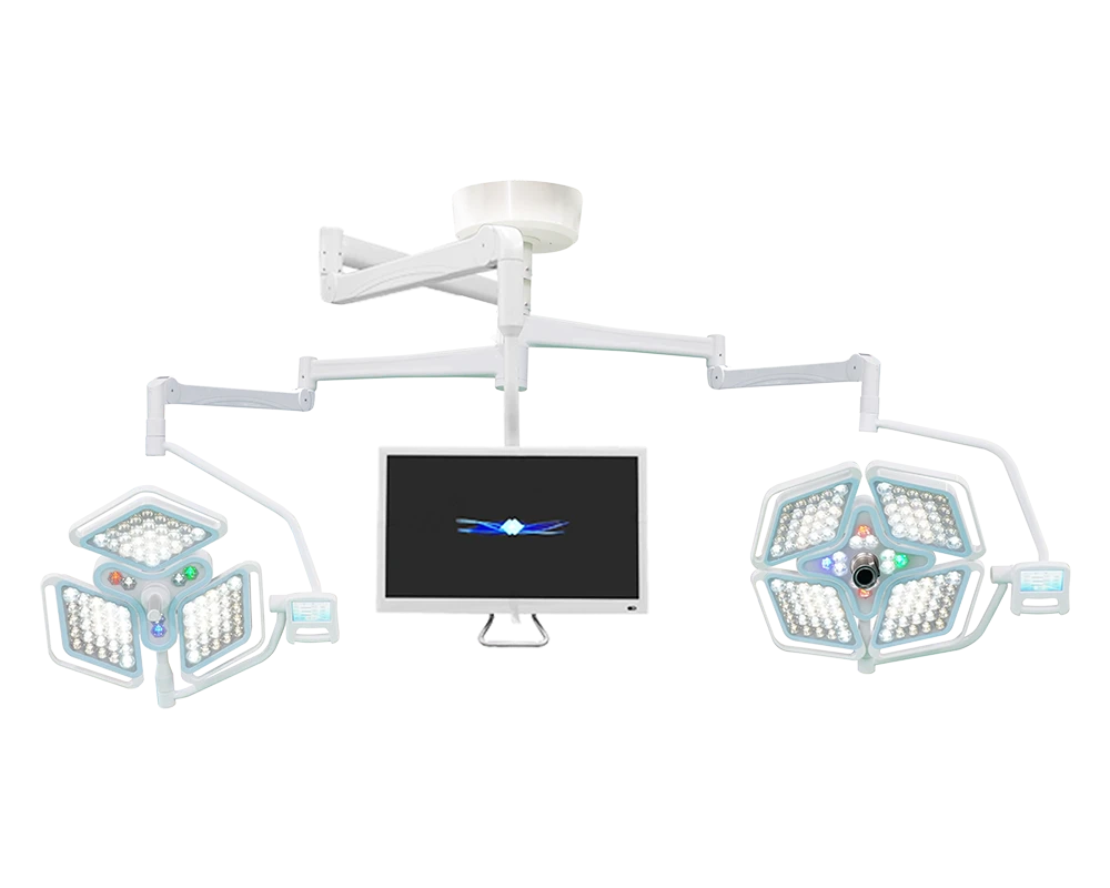 Double-Head Ceiling-Mounted Image Processing Camera LED Surgical Light